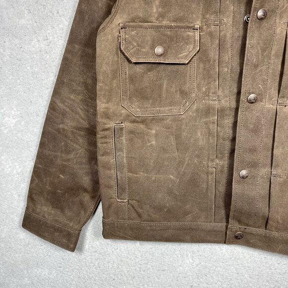 RAILCAR FINE GOODS Type 2 18 Ounce Wax Canvas Jacket Brown Men’s Large  NWOT - Picture 4 of 14